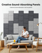 18 Pack Soundproof Wall Panels Self-Adhesive, Square Sound Proof Foam Panels - Image 7