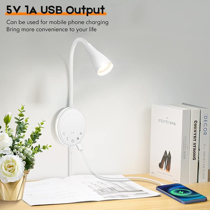 SANKEDOU LED Wall Mounted Reading Light, Book Light - Image 2
