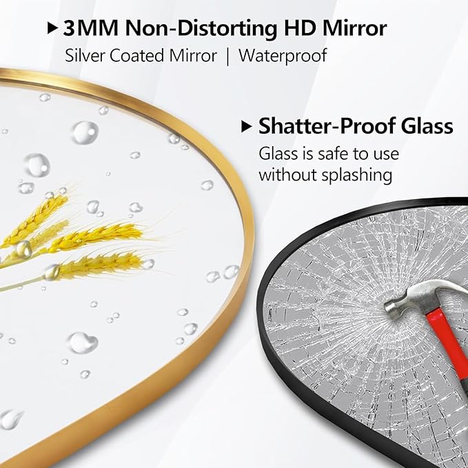 Oval Full Length Mirror, Ultra-Clear Explosion-Proof Dressing Mirror, Simple - Image 4