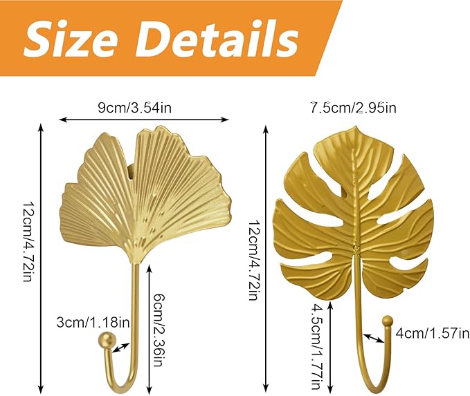 MOROBOR Decorative Leaves Iron Hook - Image 2