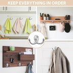 Homanu 54 Pack Coat Hooks, Heavy Duty Double Prong Coat Hooks Wall Mounted - Image 2