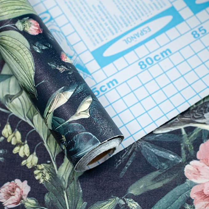 Floral Peel and Stick Wallpaper Bird and Floral Contact Paper 16.9inch x - Image 5