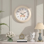 Abdurey Sweet French Rose Style Wall Clock, Battery Operated Silent, Creamy - Image 4