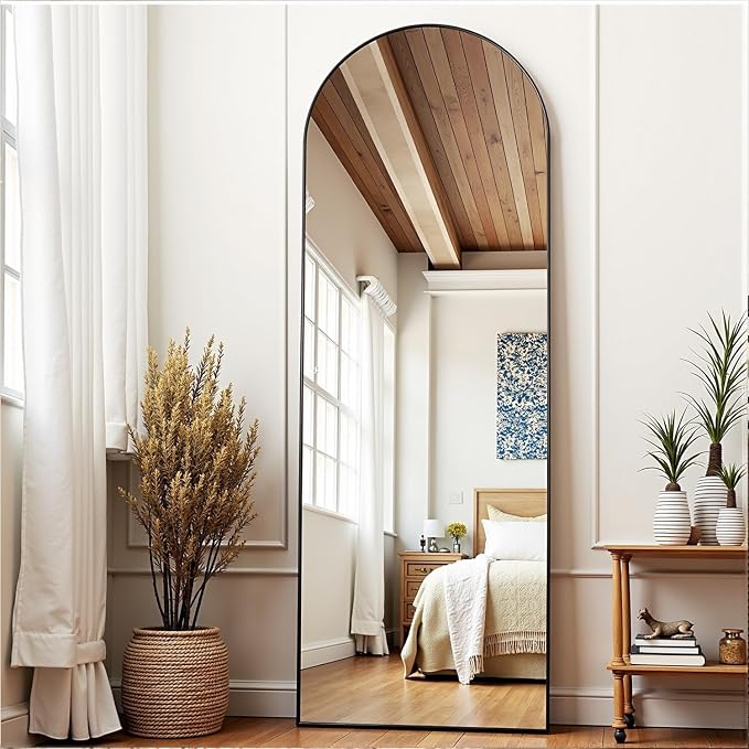 Dewfig Arched Full Length Mirror, Full Body Mirrors - Image 5