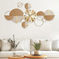 Large Wall Clock, Modern Silent Non-Ticking Metal Wall Art Wall Clocks Battery by Axioglo