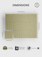 Bumusty Large Cork Board Alternative-48 x 36" Felt Bulletin Board Tiles - Image 2