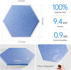 12 Pack Self-adhesive Acoustic Panels 12" X 10" X 0.4" - Image 3