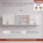 FIMELLO 78.6''W X 11''D X 21.7''H Wall Cabinets - Image 2