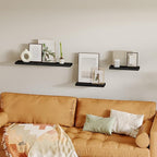 Fixwal Black Floating Shelves for Wall, Rustic Wood Shelves for Bathroom - Image 6
