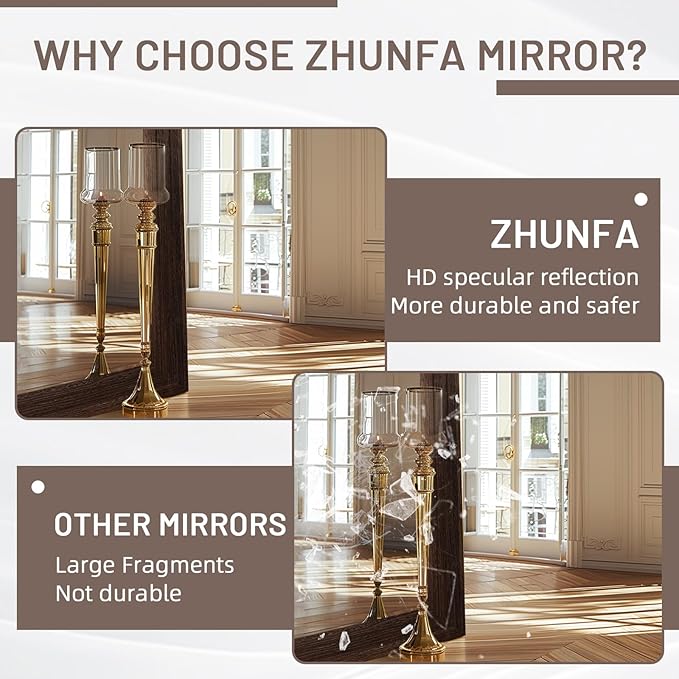 ZHUNFA Arched Full Length Mirror - Image 5