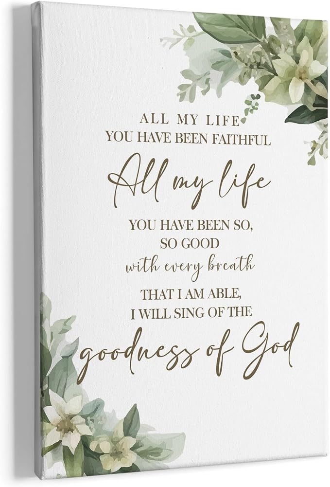 HIWX Christian Wall Decor, All My Life You Have Been Faithful Bible Verse by HIWX