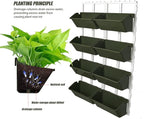 8 Pockets Vertical Garden Wall Planter Raised Beds Hanging Planter Wall Mounted - Image 2