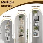 5-Tier Floating Corner Shelf Wall Mount, Heavy Duty Wall Corner Bookshelf - Image 3