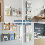 PAG 6-Pocket Clear Wall Mount File Organizer - Image 3