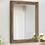 AAZZKANG Rustic Wood Mirror Rectangle Decorative Wall Mirrors by AAZZKANG