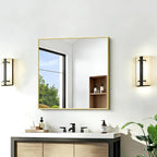 KOCUUY Gold Bathroom Mirror, HD Tempered Glass, Anti-Rust Frame, Modern Design by KOCUUY