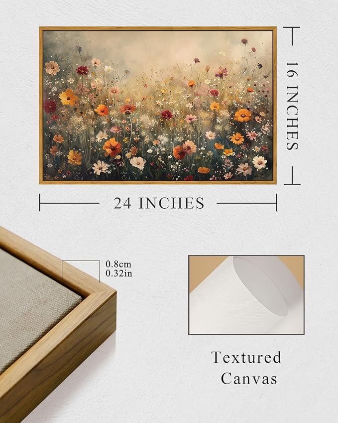 InSimSea Framed Canvas Wall Art Vintage Decor, Wall Decor - Image 3