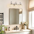 3-Light Bathroom Light Fixtures, Brushed Nickel Wall Lights - Image 7