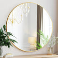 Sunniry Gold Circle Mirror, Round Mirror 22 inch, Circle Mirrors by Sunniry