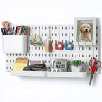 Keepo Peg Board Wall Organizer – Plastic Pegboard Panels, Modular Peg Board by Keepo