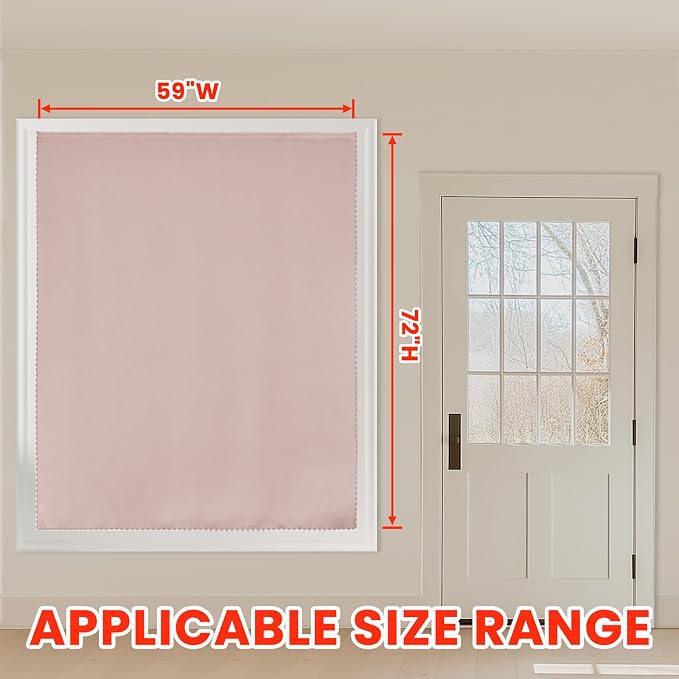 AJAZZ self Adhesive Portable 100% Blackout Curtains Simple and Easy to - Image 5