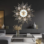 SIN&MI Large Wall Clocks, Silent Sunflower Shape Chic Decorative Wall Clock - Image 7
