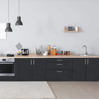 Arthome17 x240 Black Peel and Stick Wallpaper, Matte Black Contact Paper - Image 6