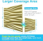STICKGOO 3D Wall Panels for Interior Wall Decor, Champaign Gold Wave Design - Image 6