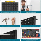 12 Pack 12-Inch X 24-Inch Metal Pegboard Wall Panels, Peg Boards - Image 8
