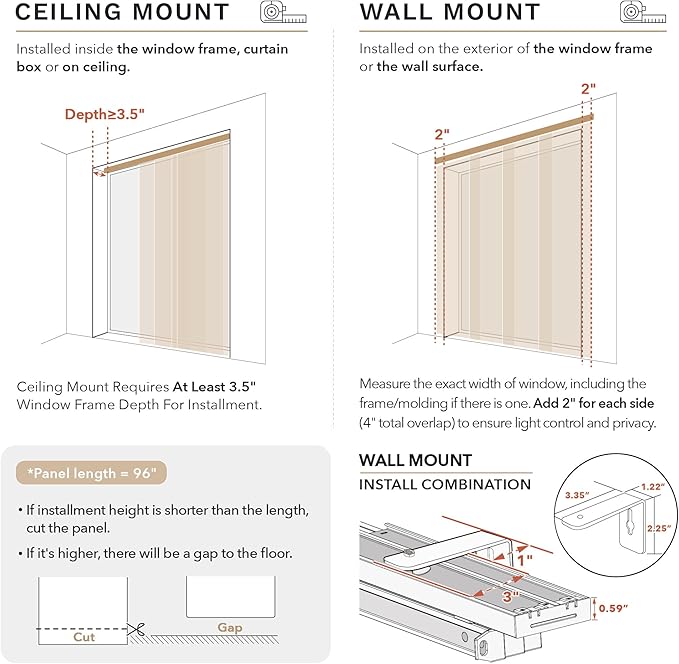GoDear Design Adjustable Sliding Panel Track Blinds - Image 8