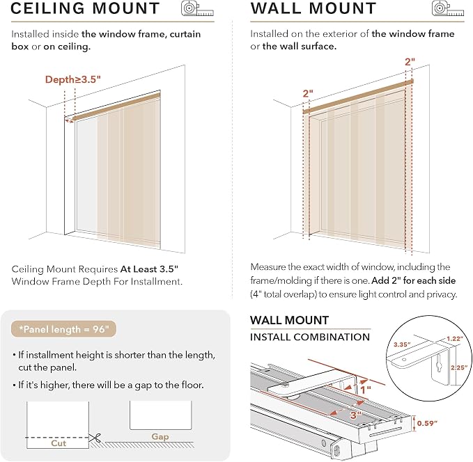 GoDear Design Adjustable Verticsl Sliding Panel Track Blinds - Image 8