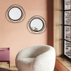 2 Set. Circle Mirrors for Wall Decor for Living Room Bedroom Bathroom Entryway - Image 4