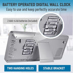 TXL Silver Large Digital Wall Clock - Image 6
