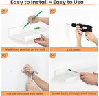 upsimples Floating Shelves for Wall, 47.3 Inch Shelves for Decor Storage Set of - Image 3