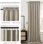 NICETOWN Living Room Camel Velvet 102 inches Long Curtains, Sound and Sunlight - Image 5