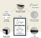 YWJKWLGS Funny Bathroom Wall Art, 11x16 Inch Black Framed Life is Like Bathroom - Image 2