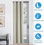 RYB HOME Temporary Doorway Curtains Blackout Privacy Room Divider Curtains - Image 3