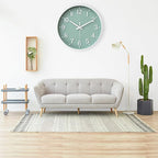 HZDHCLH Green Wall Clocks Battery Operated, 12 inch Silent Non Ticking Modern - Image 4