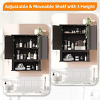 VINGLI Bathroom Wall Cabinet, Adjustable Hanging Storage Organizer Over Toilet - Image 7