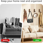 2PCS Foldable Wall Hooks, Flip Down Design - Image 5