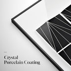 Large Framed Modern Elegant Black and White Abstract Wall Art - Image 5