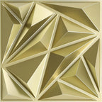 STICKGOO 3D Wall Panels for Interior Wall Decor, Champaign Gold Diamond Design by STICKGOO