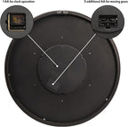 HOIBAI Wall Clock, 24 Inch Moving Gears Clock Large Wall Clock - Image 5