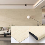 3D Wall Panels Peel and Stick – 23.82"x110" PVC Faux Travertine Texture by NAMAII