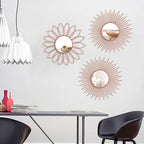 3 Pack Metal Mirrors for Wall Sunburst Wall Mirrors Home Décor Decorative - Image 6