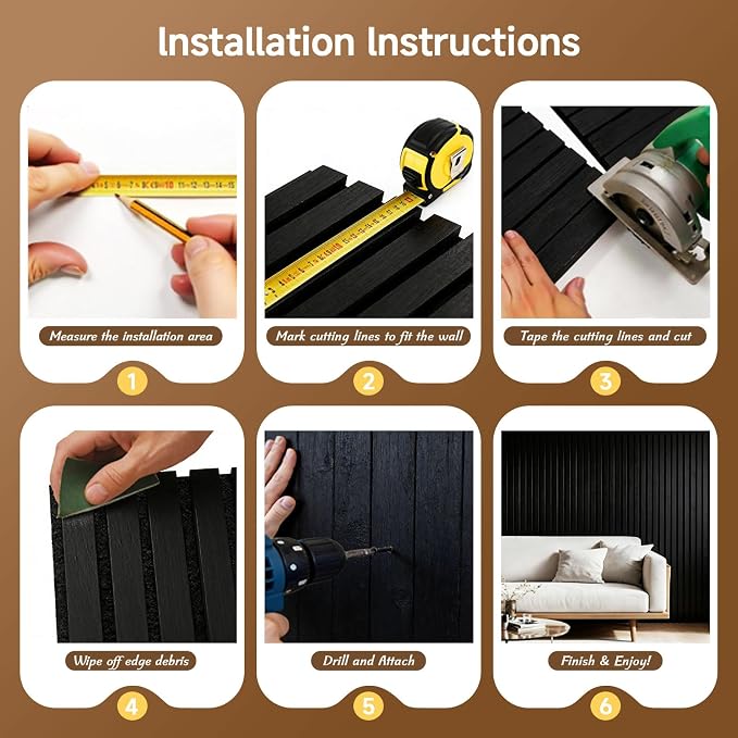 Acoustic Panels 4 Pack Self-Adhesive Upgrade, 23.62"X23.62" Sound Proof Wall - Image 4