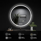 LED Bathroom Mirror 28 Inch Round Bathroom Mirror - Image 6