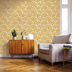 Tempaper x Novogratz Golden Mustard Feather Palm Removable Peel and Stick - Image 4