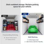 FLEXIMOUNTS 1x3ft Garage Shelving Wall-Mounted, Holds Up to 150 lbs, Garage - Image 4