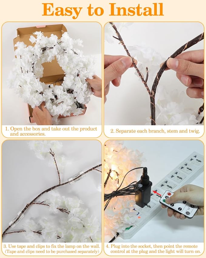 GOESWELL Cherry Blossom Tree Lights - Image 8